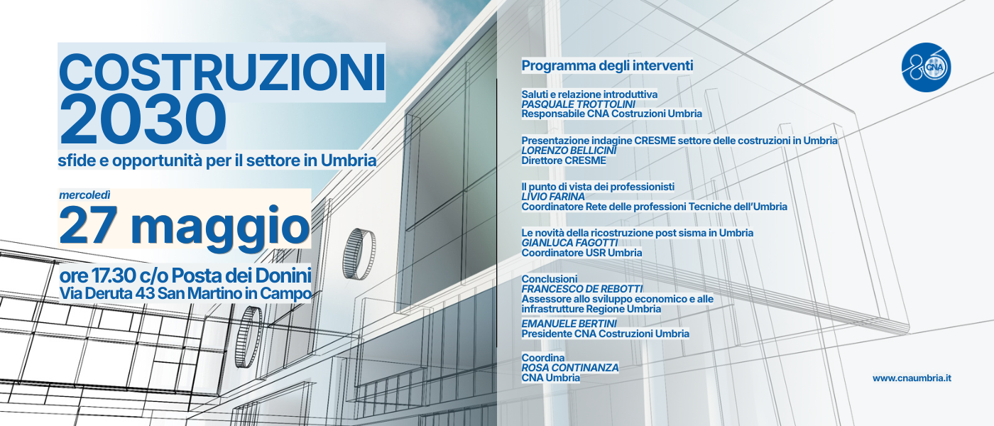 Costruzioni 2030: sfide e opportunità per il settore in Umbria