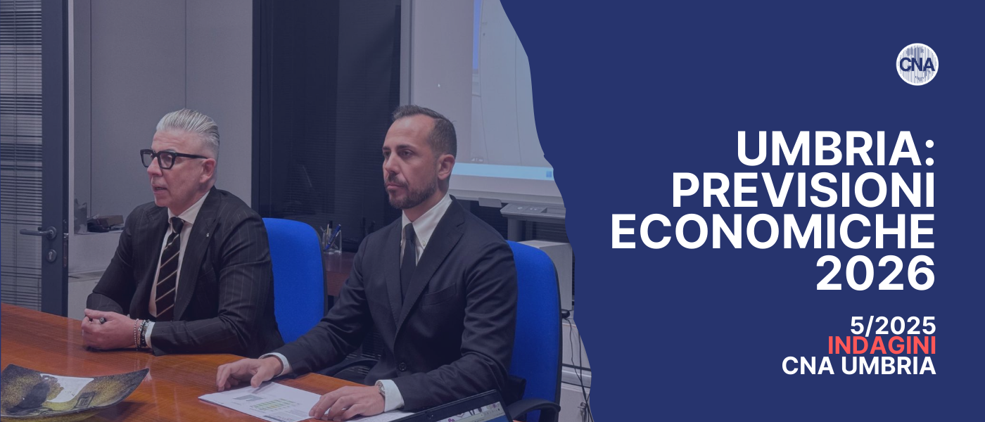 Previsioni 2026, l'Umbria con il segno meno