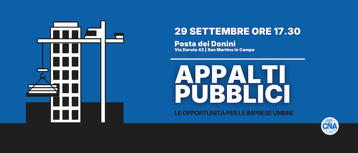 Appalti pubblici, le opportunità per le imprese umbre