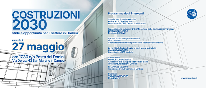 Costruzioni 2030: sfide e opportunità per il settore in Umbria